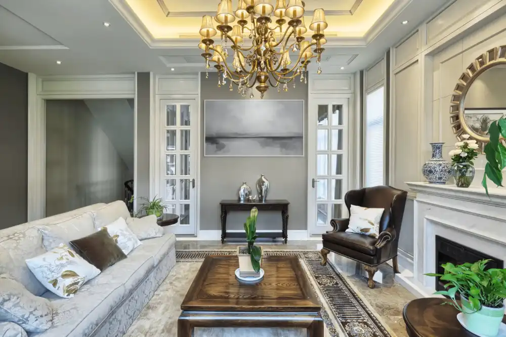 SCHLEIER – ABSTRAKTES BILD (AAA 169) 4 Das abstrakte Schwarz-Weiß-Bild auf Leinwand erinnert an eine neblige Landschaft mit einem Horizont im Hintergrund.