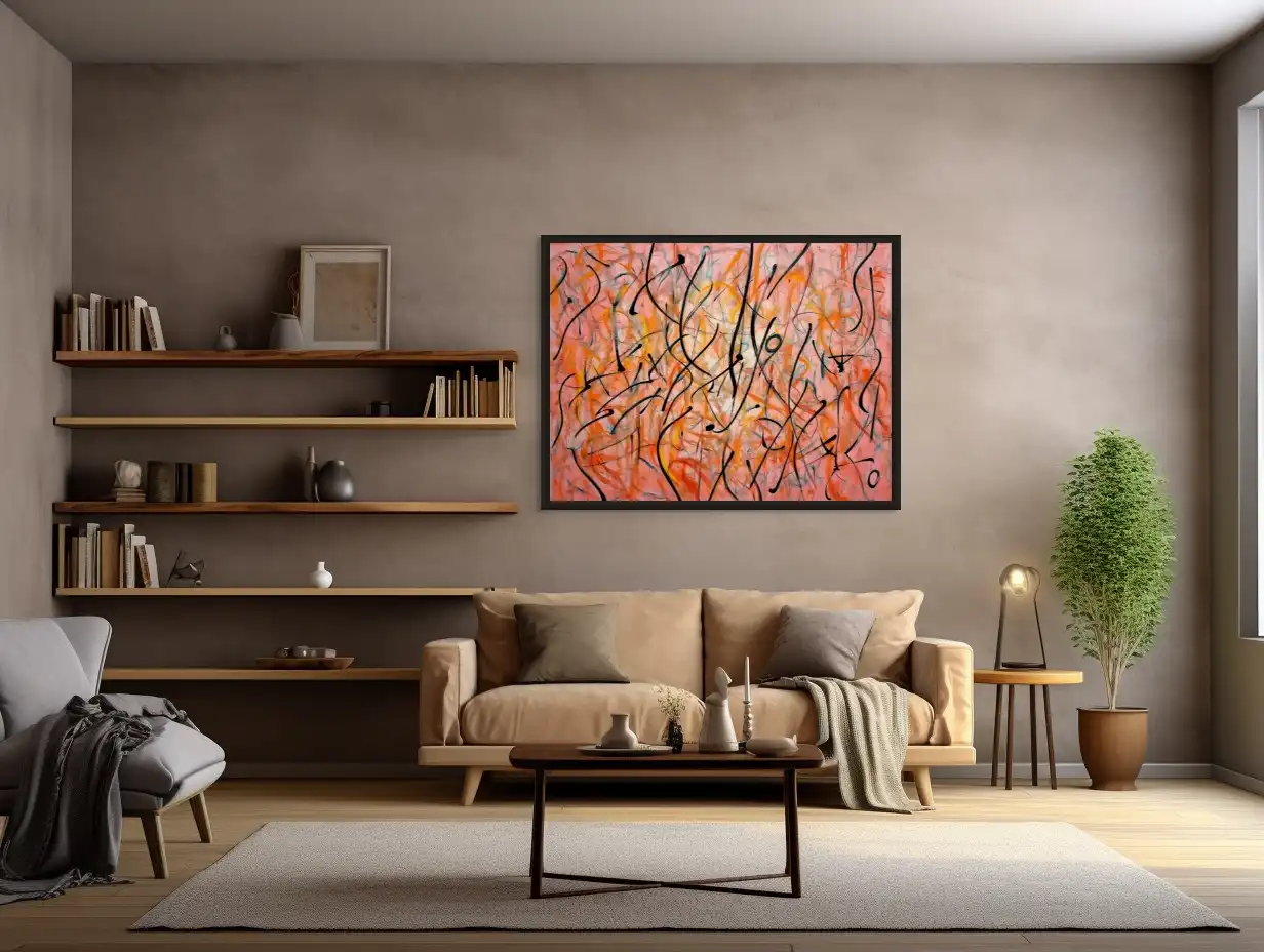 PLAMENNÁ ABSTRAKCE - ABSTRAKTNÍ OBRAZ (AAA 181) 3 Abstract image with visual record of movement