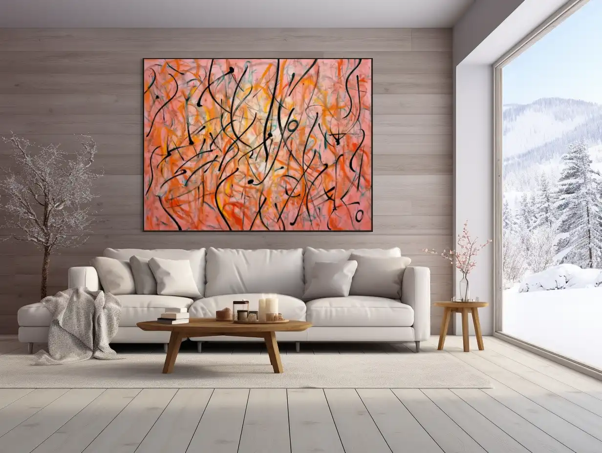 PLAMENNÁ ABSTRAKCE - ABSTRAKTNÍ OBRAZ (AAA 181) 4 Abstract image with visual record of movement