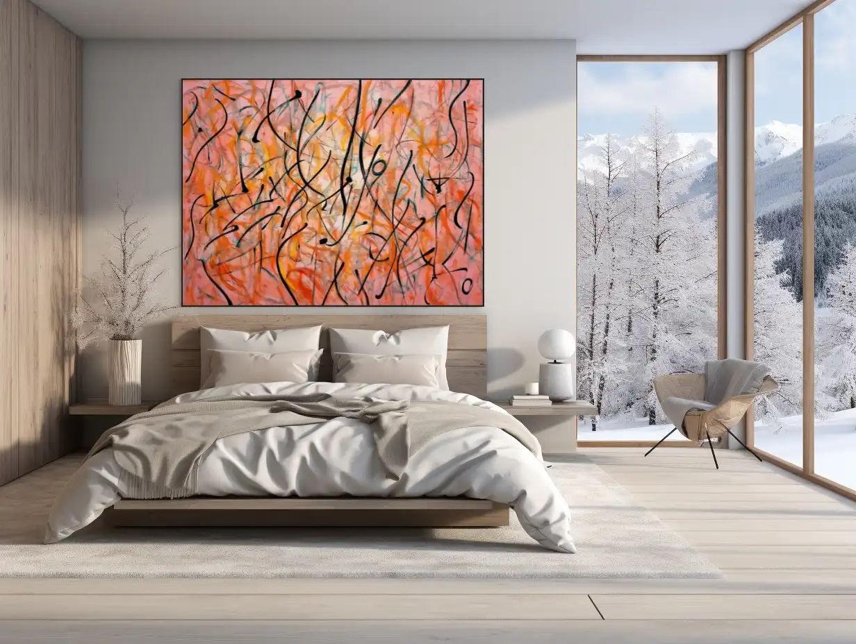 PLAMENNÁ ABSTRAKCE - ABSTRAKTNÍ OBRAZ (AAA 181) 5 Abstract image with visual record of movement