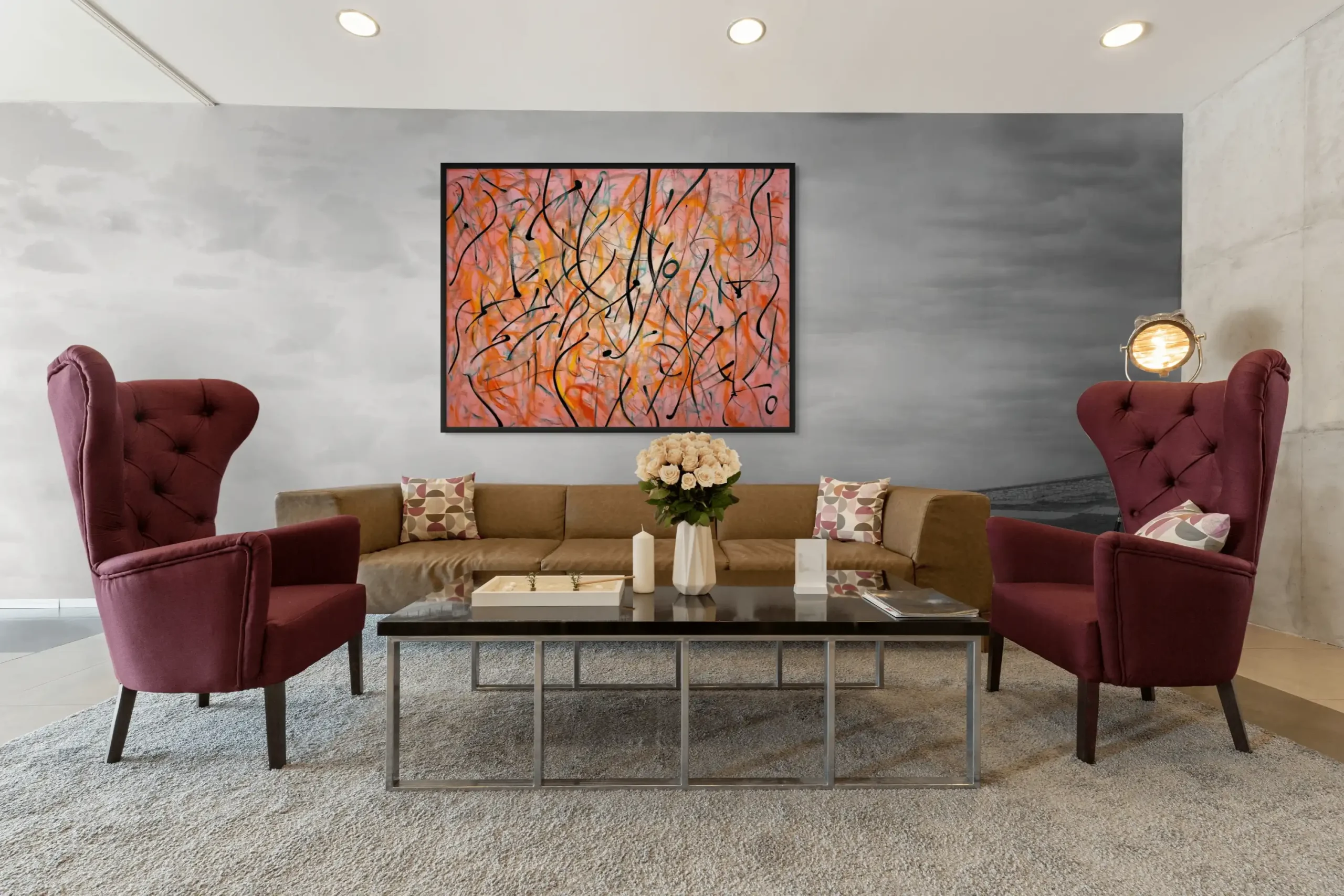 PLAMENNÁ ABSTRAKCE - ABSTRAKTNÍ OBRAZ (AAA 181) 6 Abstract image with visual record of movement