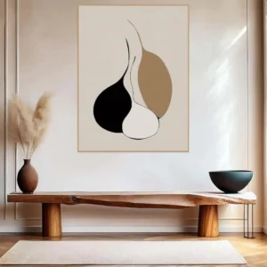 Minimalistický obraz s přírodními organickými tvary