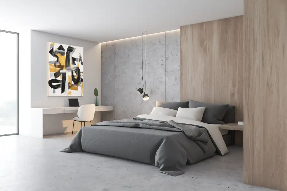 ČERNÁ ENERGIE - ABSTRAKTNÍ OBRAZ (DAA 147) 6 The abstract painting with a black and gold composition looks dynamic thanks to contrasting brushstrokes.