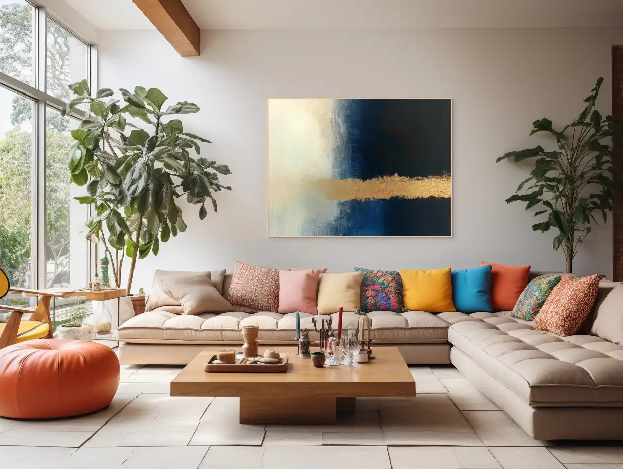 MEZI SVĚTY - ABSTRAKTNÍ OBRAZ (DAA 166) 9 This luxurious abstract painting suitable for modern interiors combines dark tones with a distinctive golden line.