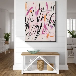 Design abstract wall painting in modern style with energetic colors