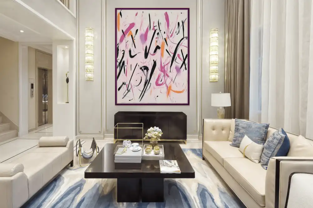 BAREVNÉ STOPY - ABSTRAKTNÍ OBRAZ (DAA 181) 8 Design abstract wall painting in modern style with energetic colors