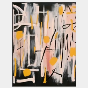 Abstract painting for the living room with bold strokes and modern expression