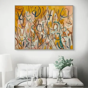 Ausdrucksstarkes abstraktes Gemälde mit Energie und lebendigen Farben im modernen Stil