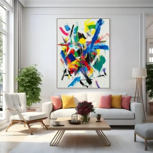 Handri 21 Abstract image with dynamic strokes and intense colour energy.