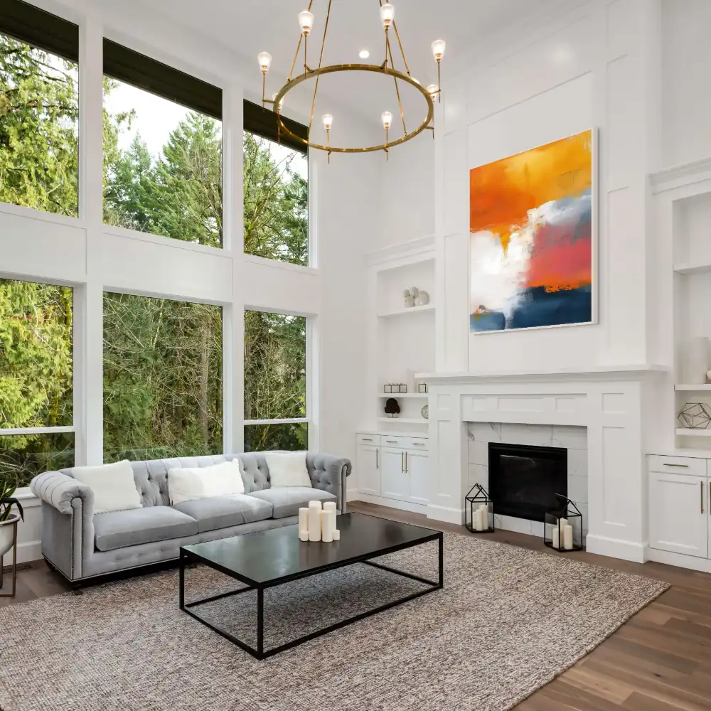 BAREVNÝ STŘET - ABSTRAKTNÍ OBRAZ (GAA 152) 2 Abstract orange image with dynamic colours and textures.