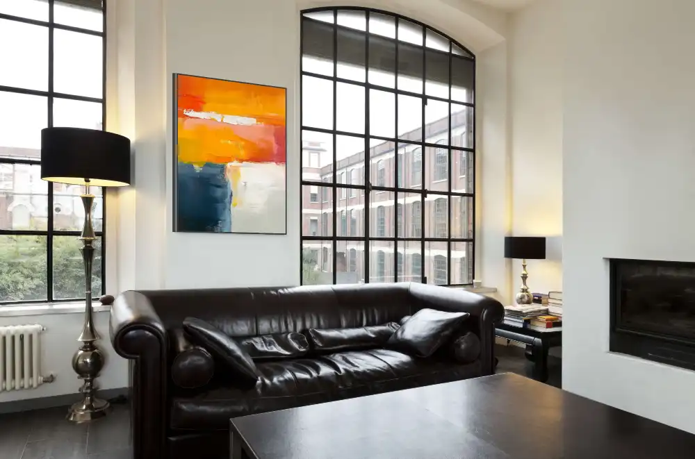 COLOUR DEPTH - ABSTRACT PAINTING (HAA 152) 4 Abstract painting radiating energy with dynamic colours and textures.