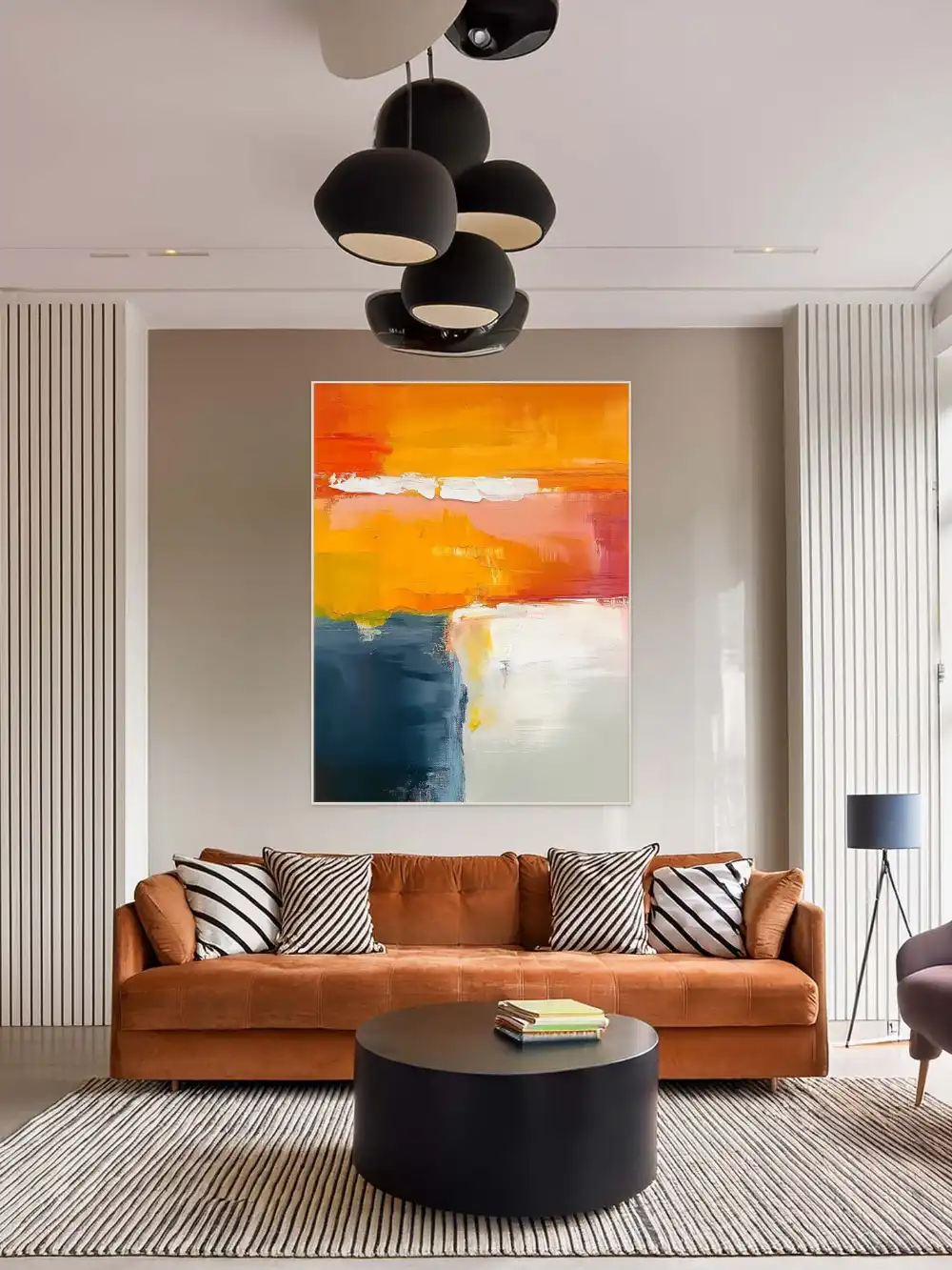 COLOUR DEPTH - ABSTRACT PAINTING (HAA 152) 6 Abstract painting radiating energy with dynamic colours and textures.