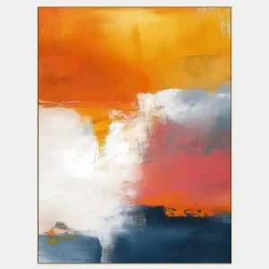 Abstract orange image with dynamic colours and textures.