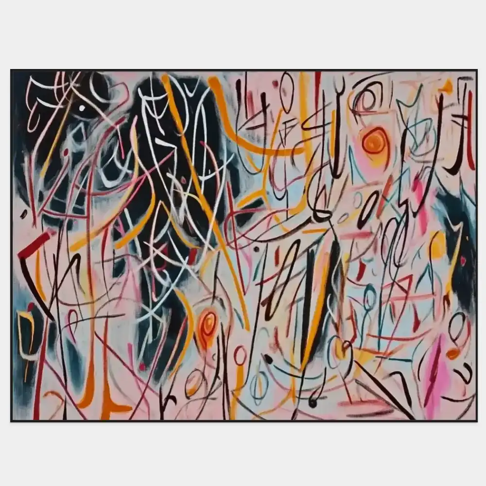 SYMPHONIE DER ZAUBER – ABSTRAKTES BILD (BAA 181) 1 Abstraktes Gemälde mit reichhaltiger Struktur und ausdrucksstarken Linien