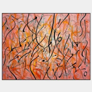 Abstract image with visual record of movement