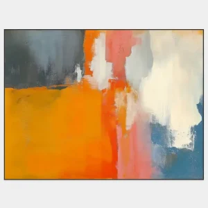 Abstract painting in an expressive concept with dynamic brushstrokes.