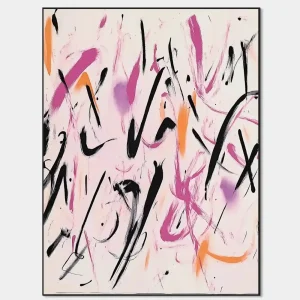 Design abstract wall painting in modern style with energetic colors