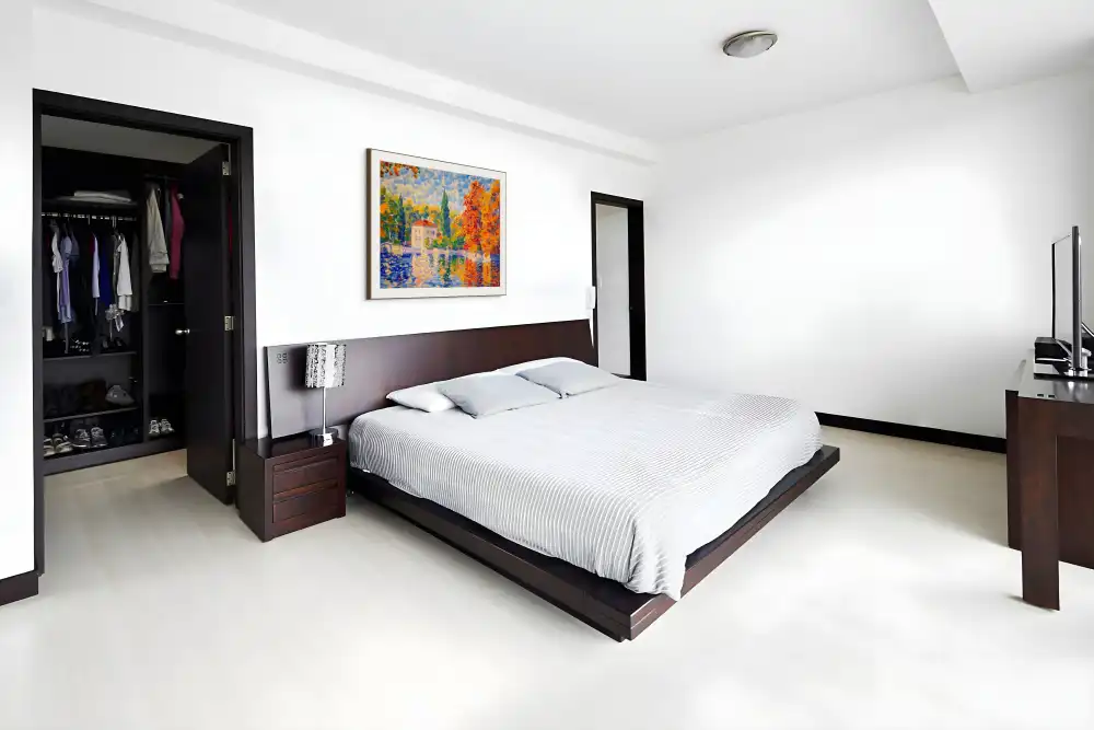 DŮM U MODRÉ HLADINY - IMPRESIONISTICKÝ OBRAZ (AIA 310) 4 Impresionistický obraz s podzimní krajinou u vody s vilou a barevnými stromy.