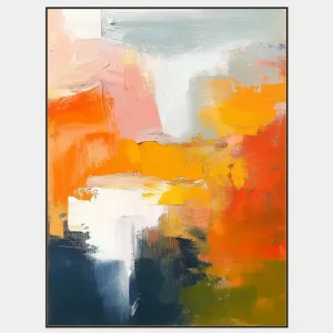 Modern abstract painting painted with bold colors and texture.