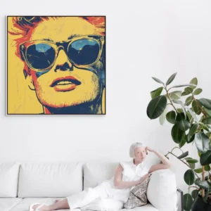 Pop art obraz muže s brýlemi