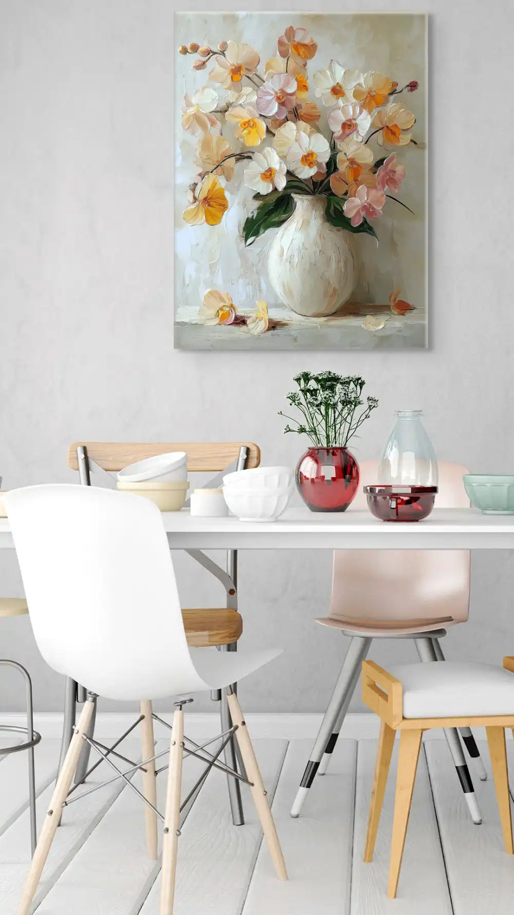 NEŽNÁ KRÁSA ORCHIDEJÍ - REALISTICKÝ OBRAZ (ERA 614) 7 Obrazy orchidejí v realistickém stylu s jemnou texturou a přirozenou elegancí