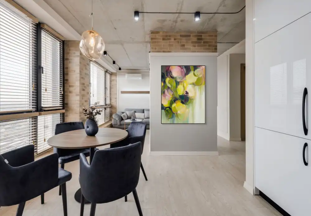 SVĚTELNÁ ZAHRADA - ABSTRAKTNÍ OBRAZ (AAA 191) 6 Abstraktní obraz květin na plátně s jemnou hrou světla a barev