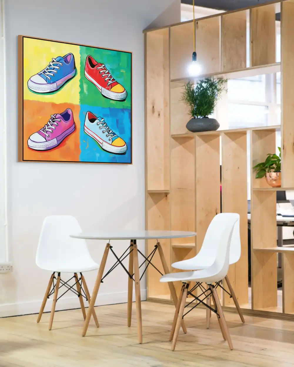 POP ART TENISKY - POP ART OBRAZ (DPA 810) 4 Pop art obraz s teniskami na barevném pozadí
