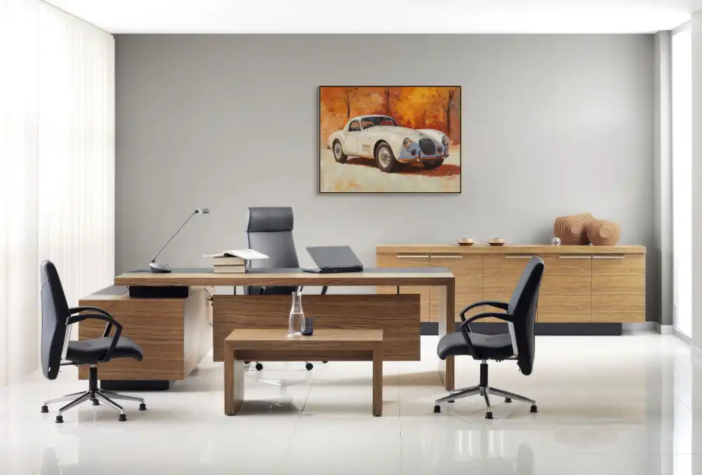 PODZIMNÍ ELEGANCE - REALISTICKÝ OBRAZ (ARA 620) 5 Obraz s historickým automobilem