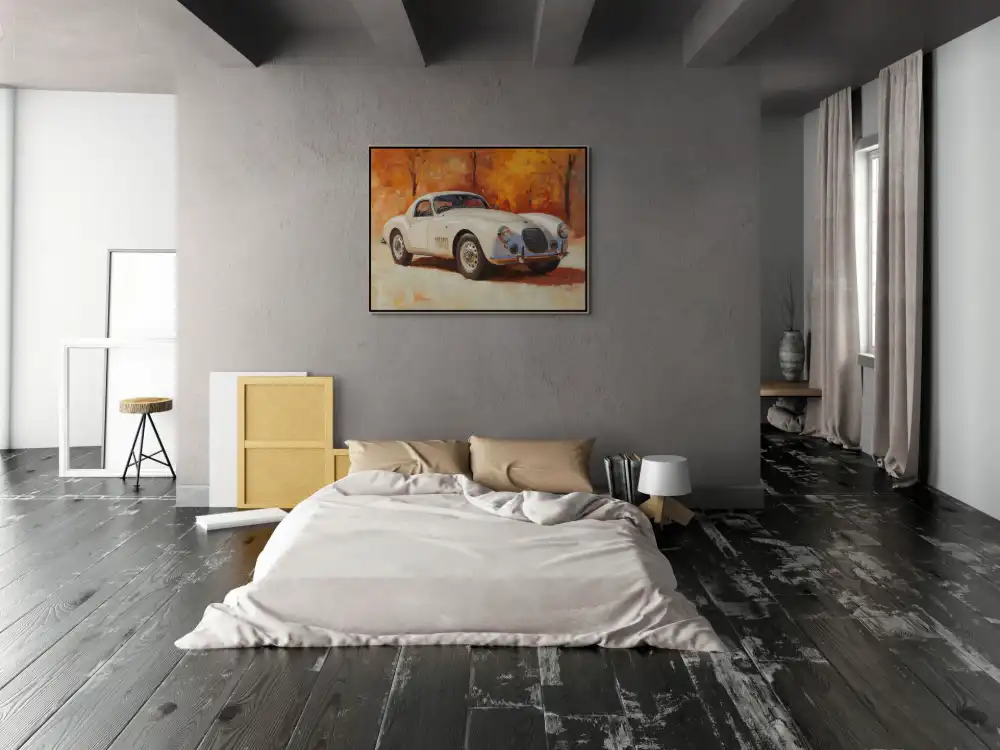 PODZIMNÍ ELEGANCE - REALISTICKÝ OBRAZ (ARA 620) 6 Obraz s historickým automobilem