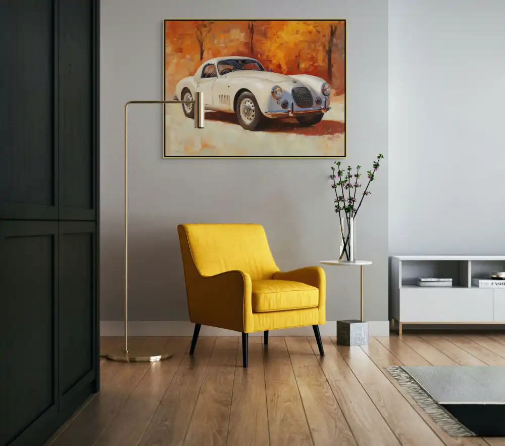 PODZIMNÍ ELEGANCE - REALISTICKÝ OBRAZ (ARA 620) 7 Obraz s historickým automobilem