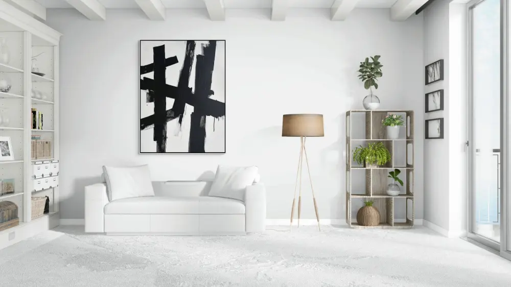 CROSSING OF FORCES - ABSTRACT IMAGE (AAA 102) 9 Abstract paintings in black and white with expressive strokes on white background in modern style