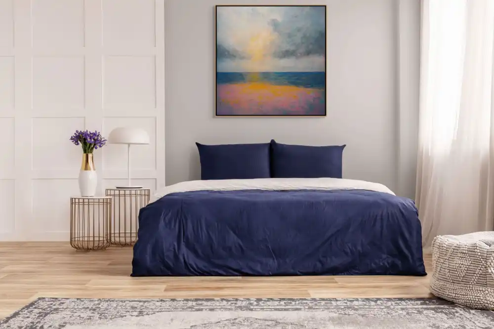 MOŘE V ZÁŘI - ABSTRAKTNÍ OBRAZ (AAA 108) 3 artonline - modern paintings for living room with soft landscape, light and texture of sea and sky