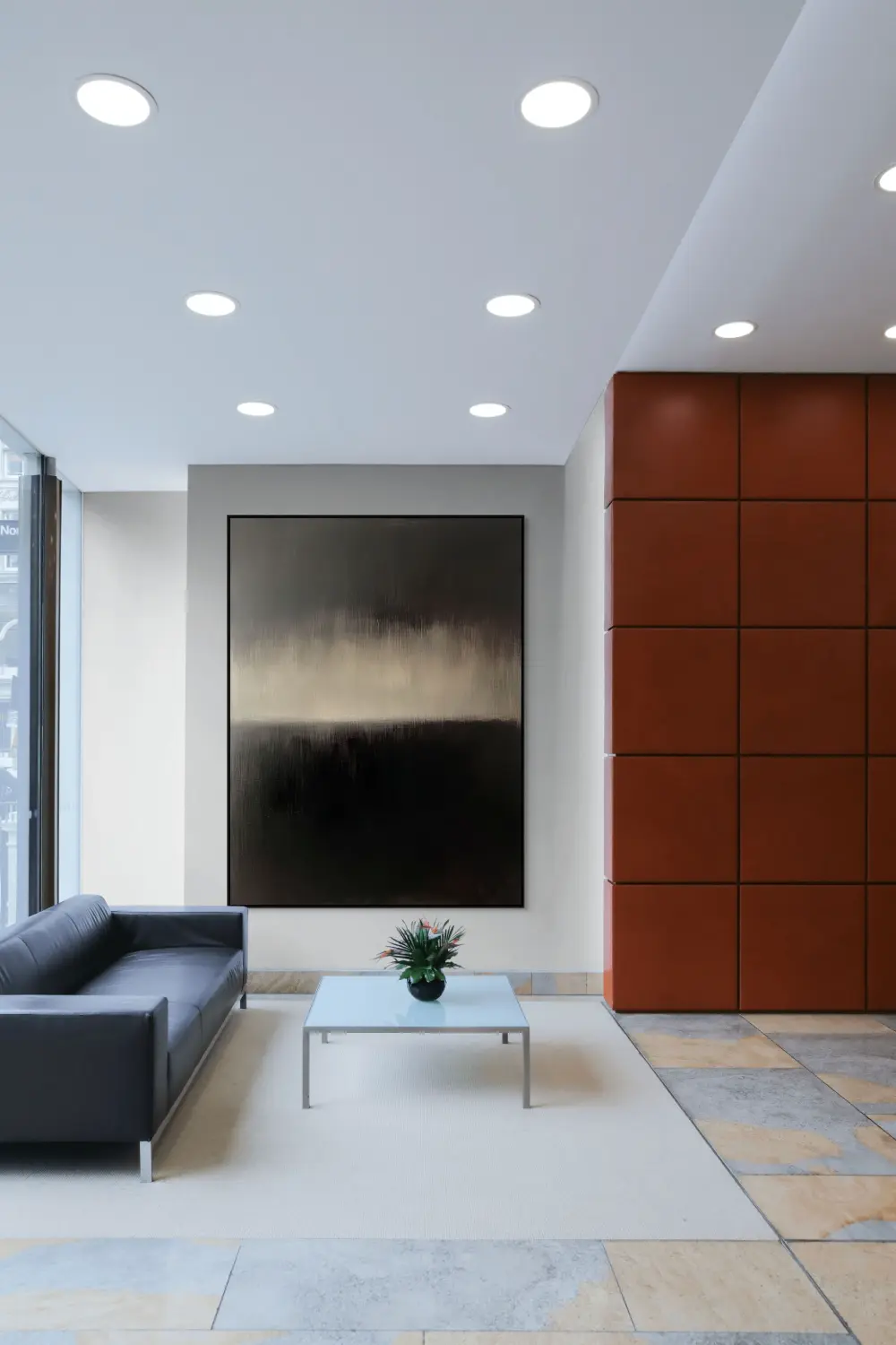 NOČNÍ HORIZONT - ABSTRAKTNÍ OBRAZ (AAA 113) 10 Monochrome image with vertical structure in dark grey and black tones