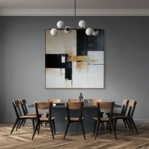 artonline - paintings for office with modern abstract structure in contrasting colours