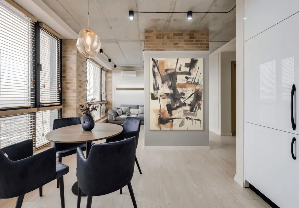 IMPRINTS OF EMOTIONS - ABSTRACT PAINTING (AAA 123) 3 artonline - modern art on canvas with contrasting composition and structure