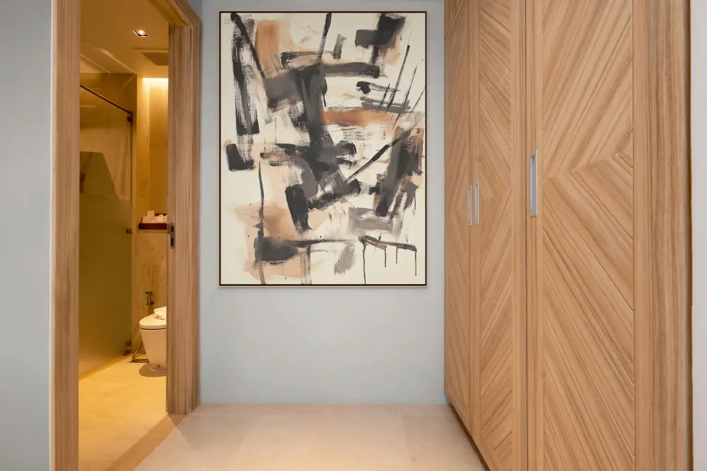 IMPRINTS OF EMOTIONS - ABSTRACT PAINTING (AAA 123) 4 artonline - modern art on canvas with contrasting composition and structure