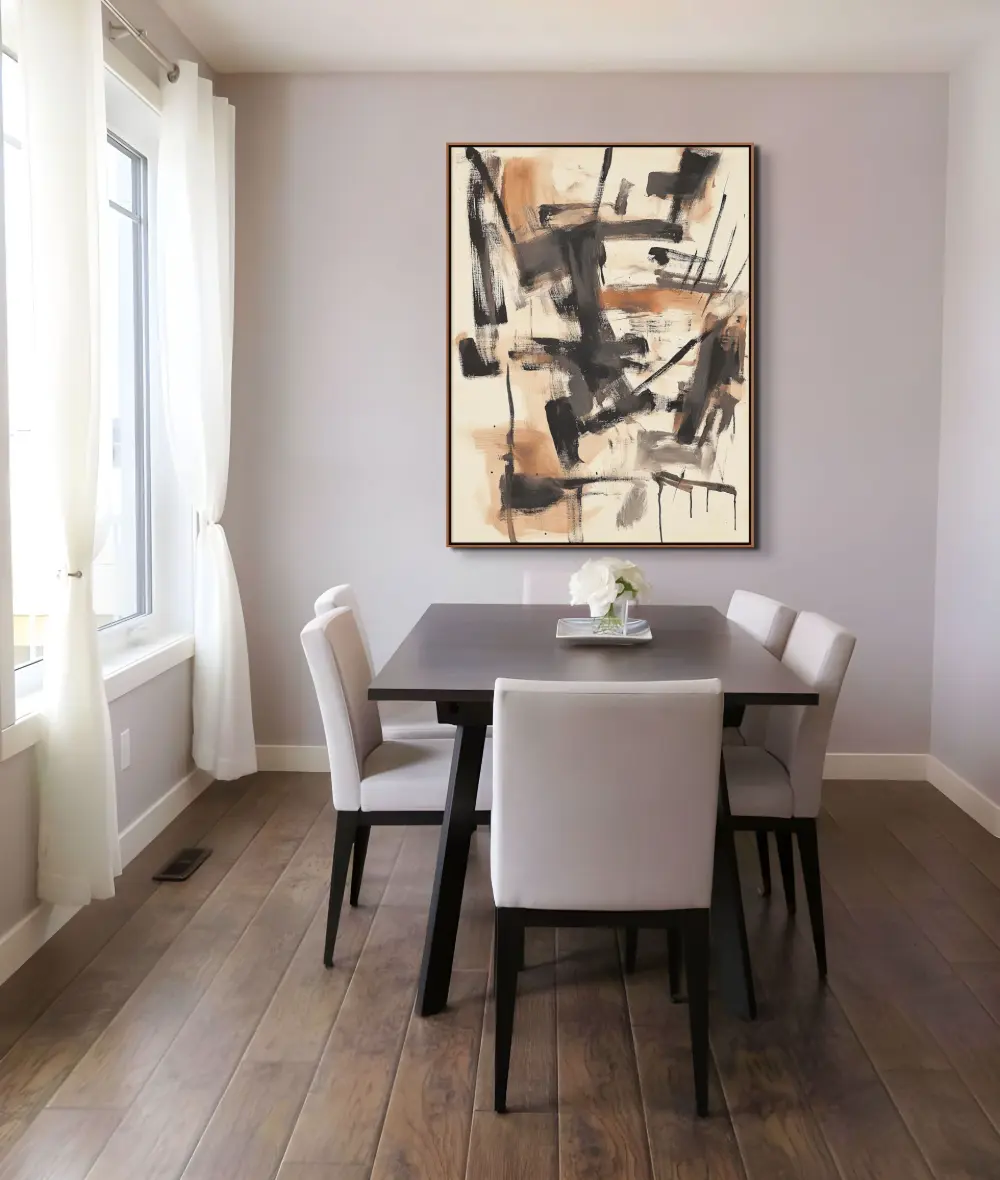 IMPRINTS OF EMOTIONS - ABSTRACT PAINTING (AAA 123) 5 artonline - modern art on canvas with contrasting composition and structure