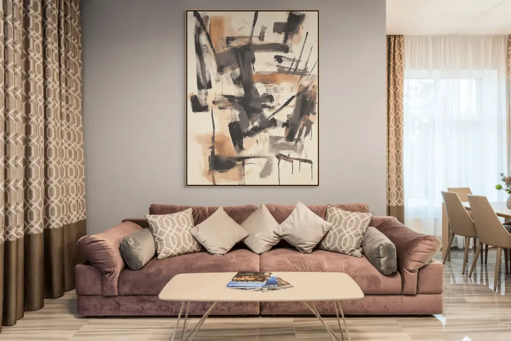 IMPRINTS OF EMOTIONS - ABSTRACT PAINTING (AAA 123) 8 artonline - modern art on canvas with contrasting composition and structure