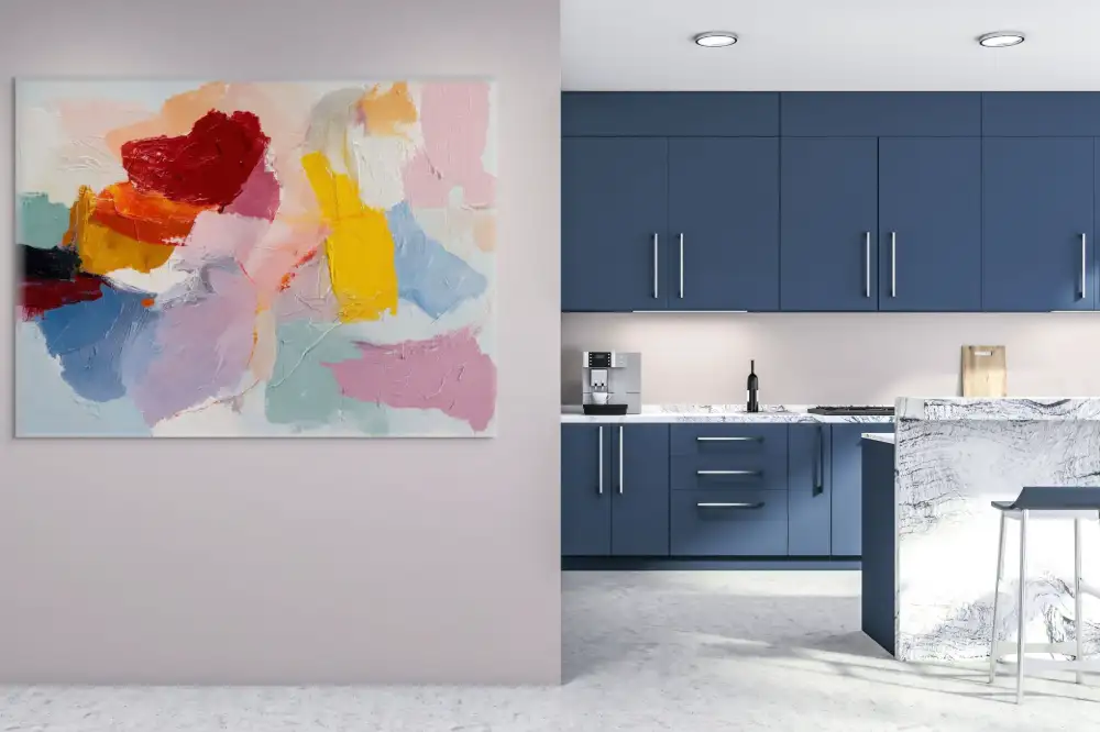 COLOUR SYMPHONY - ABSTRACT PAINTING (AAA 137) 5 Abstraction image with color composition and dynamic strokes in vivid hues