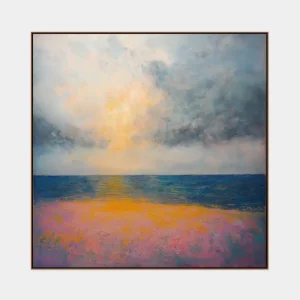 artonline - modern paintings for living room with soft landscape, light and texture of sea and sky