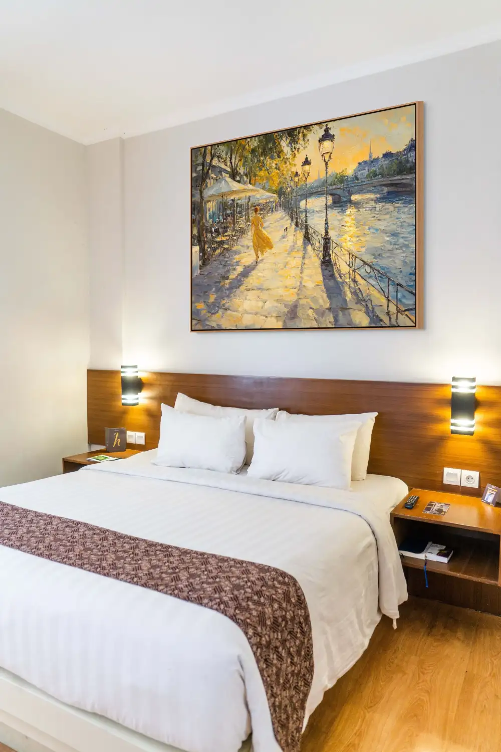 PROCHÁZKA PODÉL SEINY - IMPRESIONISTICKÝ OBRAZ (AIA 314) 6 Impressionistic painting with a city promenade and the play of sunlight in warm colours