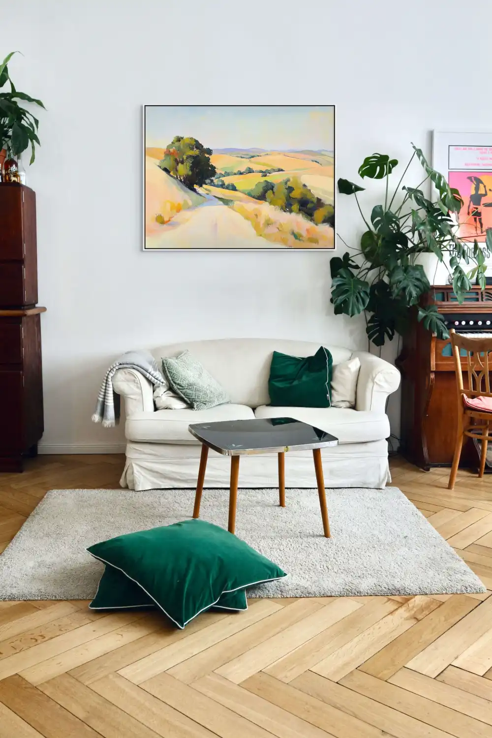 LANDSCAPE OF PEACE - IMPRESSIONISTIC PAINTING (AIA 315) 6 A landscape image with a path between summer fields and trees