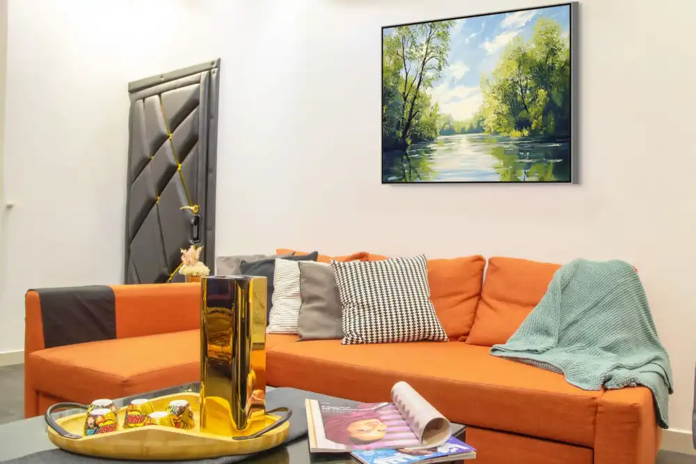 LETNÍ ŘEKA - IMPRESIONISTICKÝ OBRAZ (BIA 315) 7 Landscape images with green trees and river under blue sky