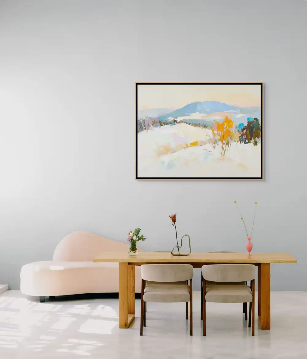 KONTRASTY ZIMY - IMPRESIONISTICKÝ OBRAZ (CIA 315) 5 Painted landscape images with winter scenery and mountains