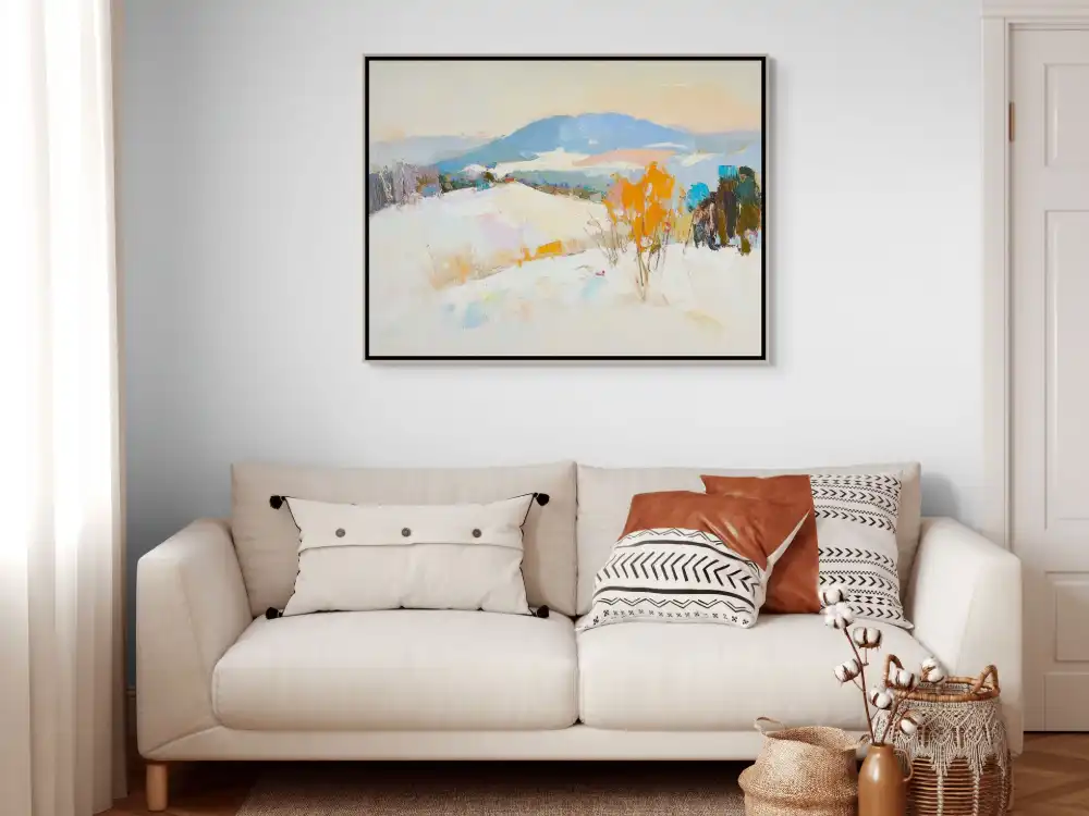 KONTRASTY ZIMY - IMPRESIONISTICKÝ OBRAZ (CIA 315) 6 Painted landscape images with winter scenery and mountains