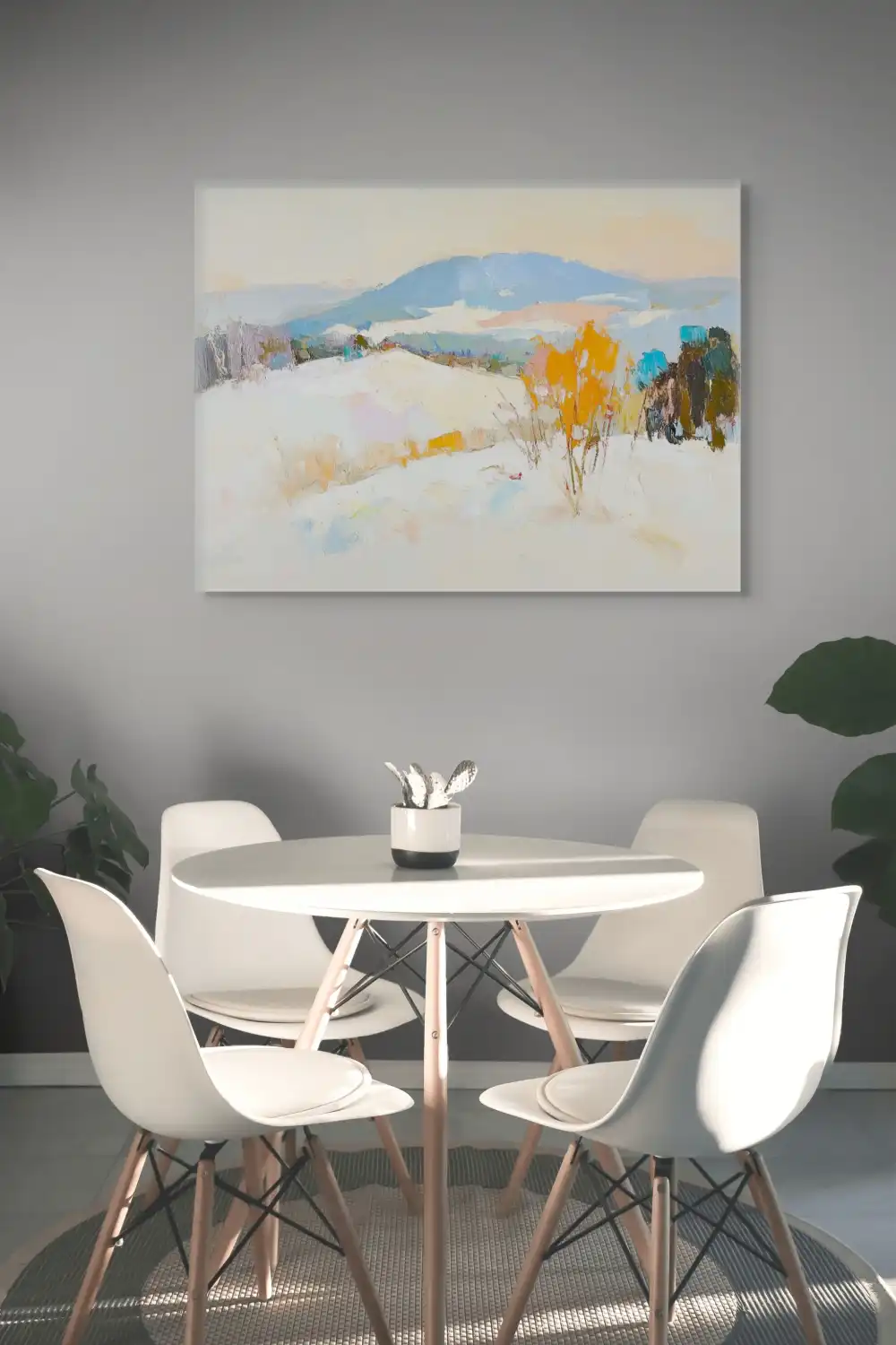 KONTRASTY ZIMY - IMPRESIONISTICKÝ OBRAZ (CIA 315) 8 Painted landscape images with winter scenery and mountains