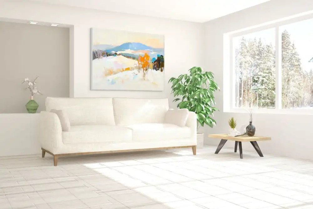 KONTRASTY ZIMY - IMPRESIONISTICKÝ OBRAZ (CIA 315) 10 Painted landscape images with winter scenery and mountains