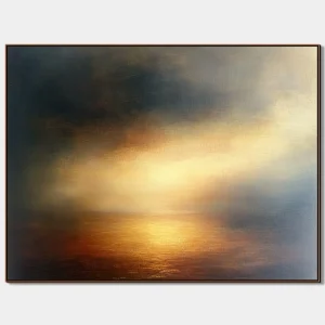 Luxusní obraz se světelným přechodem a klidnou atmosférou v realistickém stylu