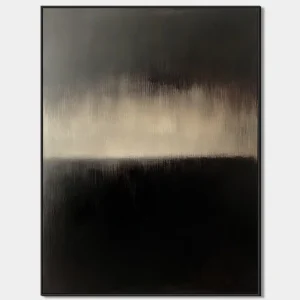 Monochrome image with vertical structure in dark grey and black tones