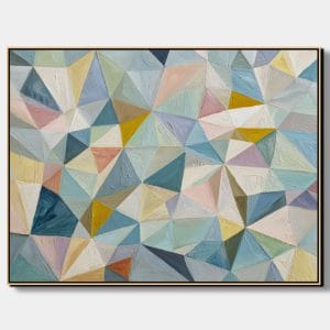 Geometrické tvary tvoří harmonickou a vyváženou abstraktní kompozici